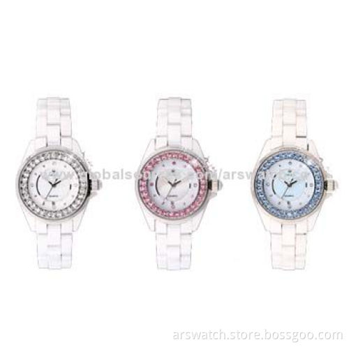 New Design High-quality Luxury Ceramic Watches for Ladies, 3ATM Waterproof, Japan Quartz Movement
